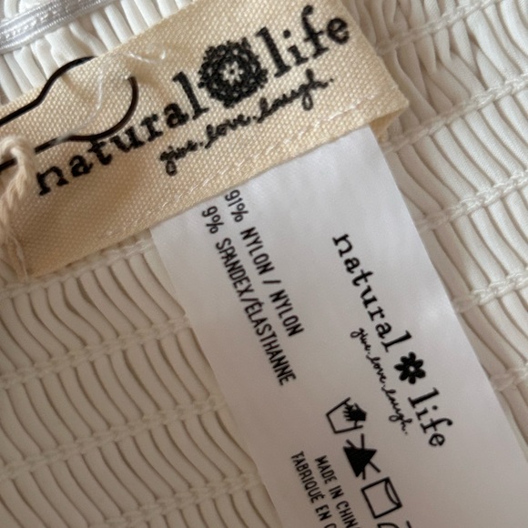 NATURAL LIFE silky white tennis skort w/ smocked waist- NEW - Picture 10 of 12